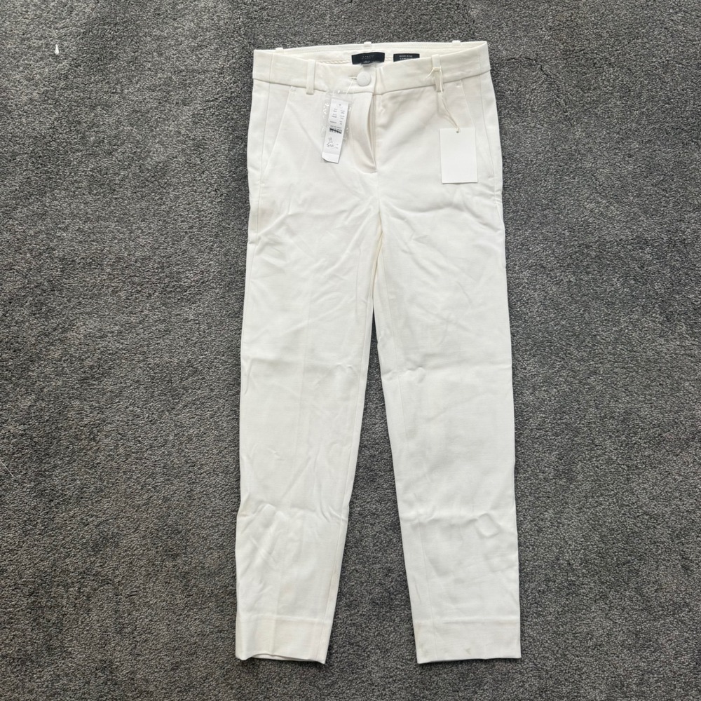 J.Crew High-Rise Cameron Pant Ivory White Slim Leg 0P H6583 NWT